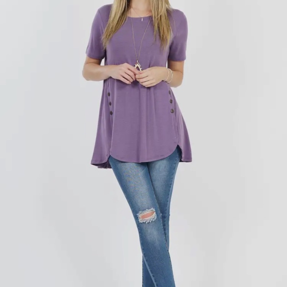 Tunic with Side Button Detail